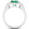 Image 4 : 14KT White Gold 2.03ct Zambian Emerald and Diamond Ring