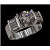 Image 1 : Men's Sparkling 2.75 Ct VVs1 White Fire Moissanite Ring