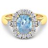 Image 2 : 14KT Yellow Gold 1.65ct Aquamarine and Diamond Ring