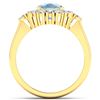 Image 4 : 14KT Yellow Gold 1.65ct Aquamarine and Diamond Ring