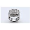 Image 4 : Men's 14 Kt White Gold Plate 5.75 Cttw. Lab Simulated Diamond Ring.