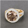 Image 1 : 18KT Yellow Gold 7.07ct Brown Diamond Ring