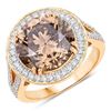 Image 2 : 18KT Yellow Gold 7.07ct Brown Diamond Ring