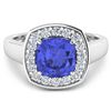 Image 2 : 14KT White Gold 1.99ct Tanzanite and Diamond Ring