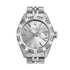 Image 1 : Rolex Ladies Stainless Steel Pyramid Diamond Bezel Date Watch