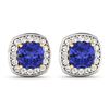 Image 3 : 14KT Yellow Gold 1.64ctw Tanzanite and Diamond Earrings