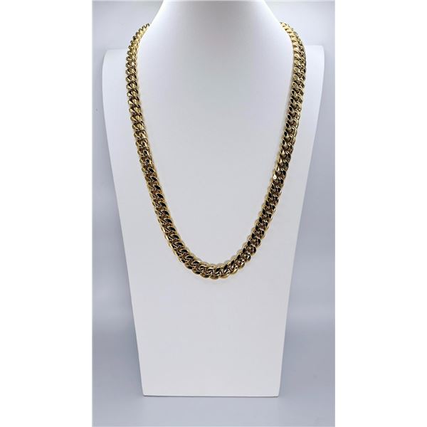 Huge Limited 226 Grams MLB 14 Kt Gold Plated Curb Link Necklace