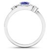 Image 4 : 14KT White Gold 0.62ctw Tanzanite and Diamond Ring