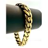 Image 5 : 14 Kt Gold Plate 74.6 Grams Monogramed Initial "A" Curb Link Bracelet