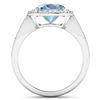 Image 4 : 14KT White Gold 2.9ctw Aquamarine and Diamond Ring