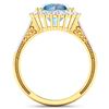 Image 4 : 14KT Yellow Gold 2.75ctw Aquamarine and Diamond Ring