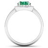 Image 4 : 14KT White Gold 1.53ct Zambian Emerald and Diamond Ring