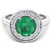 Image 2 : 14KT White Gold 1.8ct Zambian Emerald and Diamond Ring