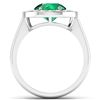 Image 4 : 14KT White Gold 1.8ct Zambian Emerald and Diamond Ring