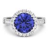 Image 3 : 14KT White Gold 2.57ctw Tanzanite and Diamond Ring