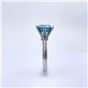 Image 6 : Plated 14KT White Gold 3 Ct VVs1 Deep Swiss Blue Moissanite Ring