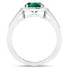Image 4 : 14KT White Gold 1.53ctw Zambian Emerald and Diamond Ring