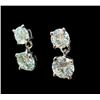 Image 4 : Sparkling 3.25cttw White E-F Fire Moissanite Drop Earrings