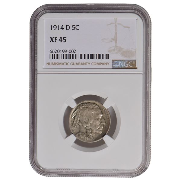 1914-D Buffalo Nickel NGC XF45