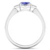 Image 4 : 14KT White Gold 1.09ctw Tanzanite and Diamond Ring
