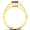 Image 4 : 14KT Yellow Gold 1.41ct Tanzanite and Diamond Ring