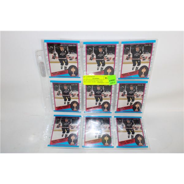 LOT OF 9 WAYNE GRETZKY O-PEE-CHEE HART TROPHY