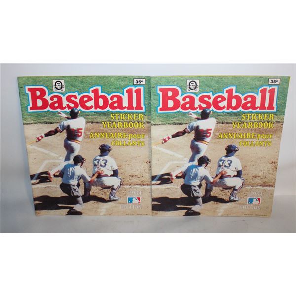 TWO 1984 OPC BASEBALL STICKER BOOKS