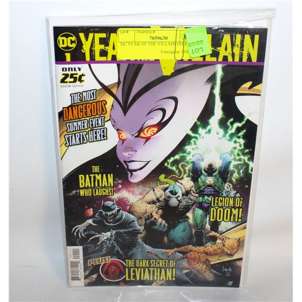 DC YEAR OF THE VILLAIN 1ST ISSUE