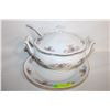 Image 1 : XL VINTAGE PORCELAIN SOUP TOUREEEN WITH PLATTER