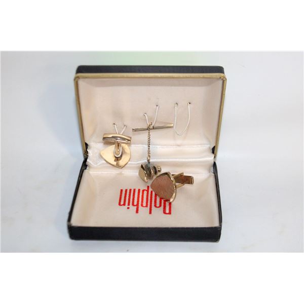 MENS CUFF LINKS AND TIE CLIP