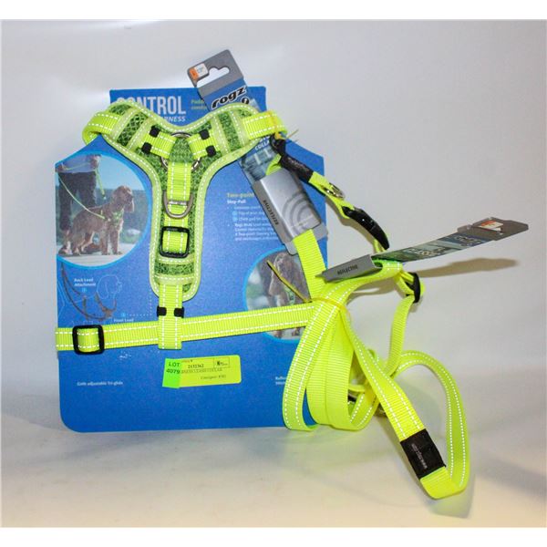 3 DOG HARNESS LEASH COLLAR MED