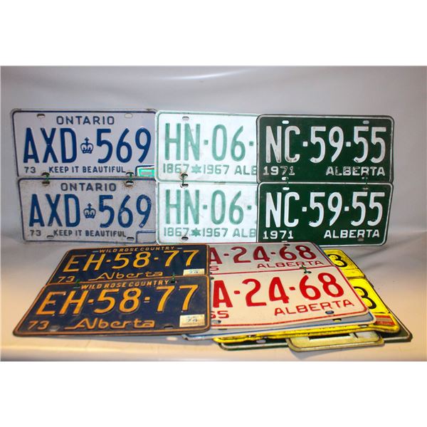 VARIOUS COLLECTOR LICENCE PLATES