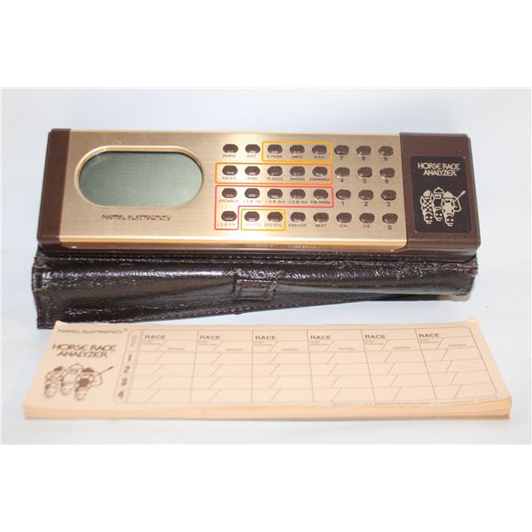 ELECTRONIC HORSE RACE ANALIZER WITH BOOK