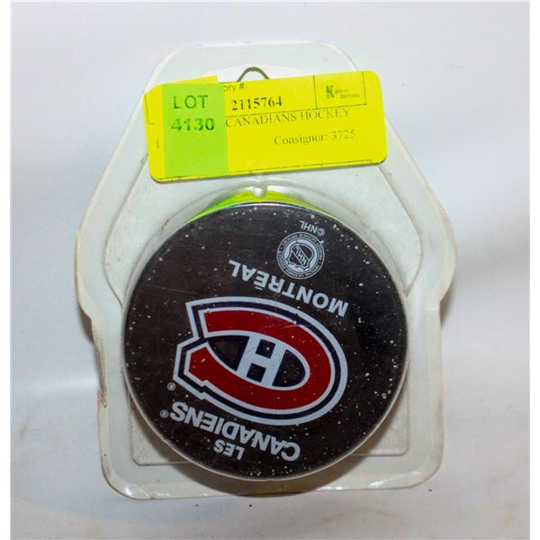 MONTREAL CANADIENS HOCKEY PUCK