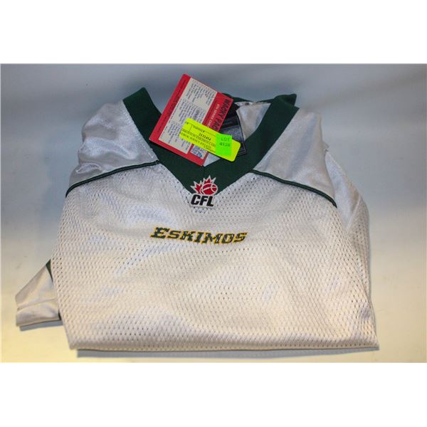 EDMONTON ESKIMOS LARGE CFL REEBOK JERSEY-ESTATE