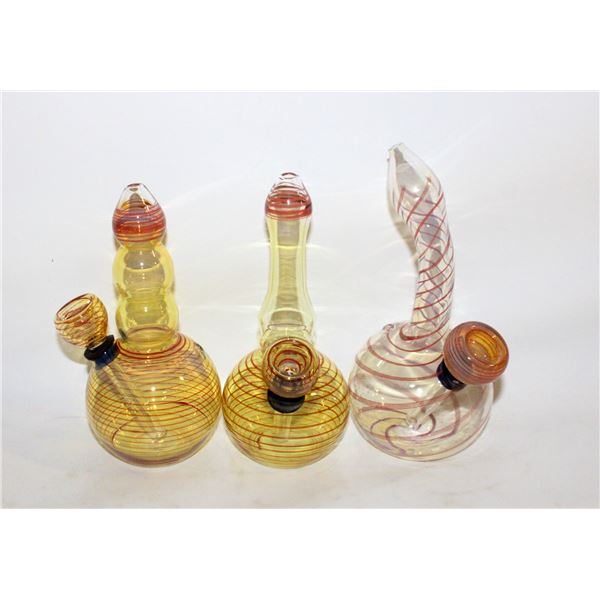 3 GLASS BONGS