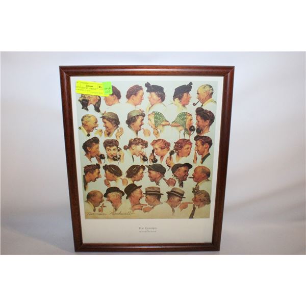 THE GOSSIPS BY NORMAN ROCKWELL 13"X16"