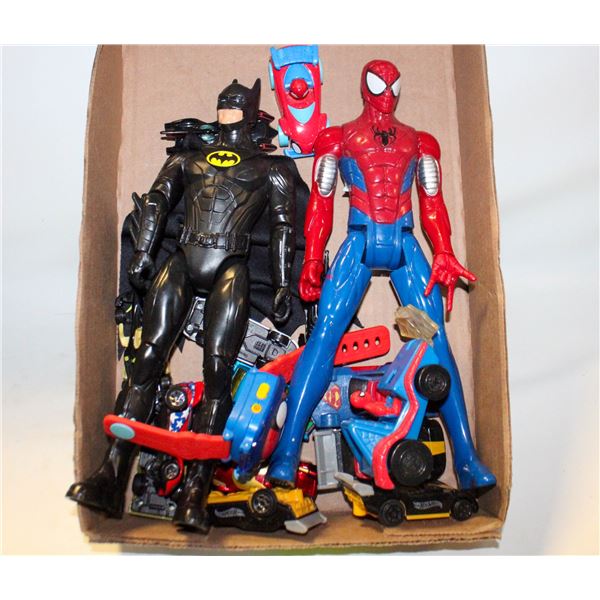 18 DIECAST MARVEL CARS, SPIDERMAN WATCH,