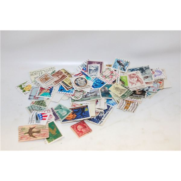 BAG OF VINTAGE STAMPS