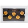 Image 1 : 2000 GOLD PLATED USA STATE QUARTERS BU SET X5