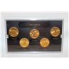 Image 1 : 2002 GOLD PLATED USA STATE QUARTERS BU SET X5