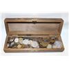 Image 1 : OVER 2.5 POUNDS OF VARIOUS OLD WORLD COINS IN BOX
