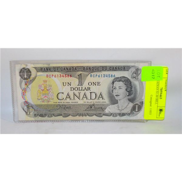 1973 CANADIAN $1.00 BILL