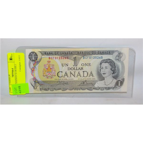 1973 CANADIAN $1.00 BILL