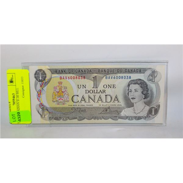 1973 CANADIAN $1.00 BILL