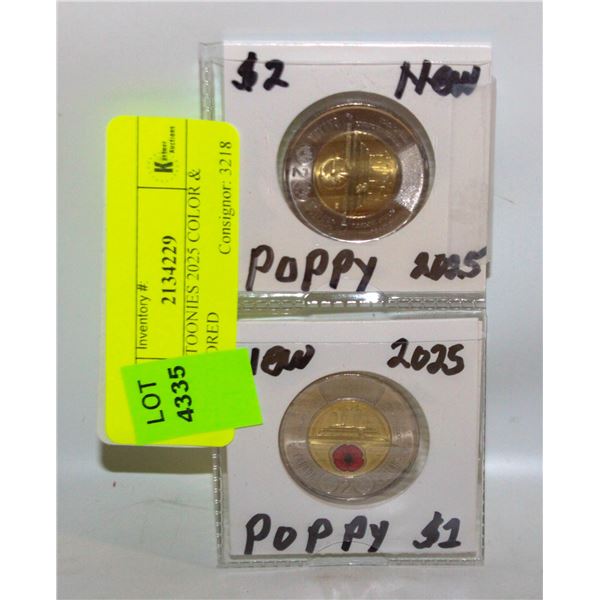 POPPY TOONIES 2025 COLOR & UNCOLORED