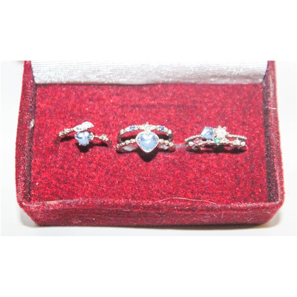 NEW  3PCS/SET RING SET ADJUSTABLE SIZE