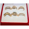 Image 1 : NEW SET OF 6 GOLD TONE LADIES RINGS