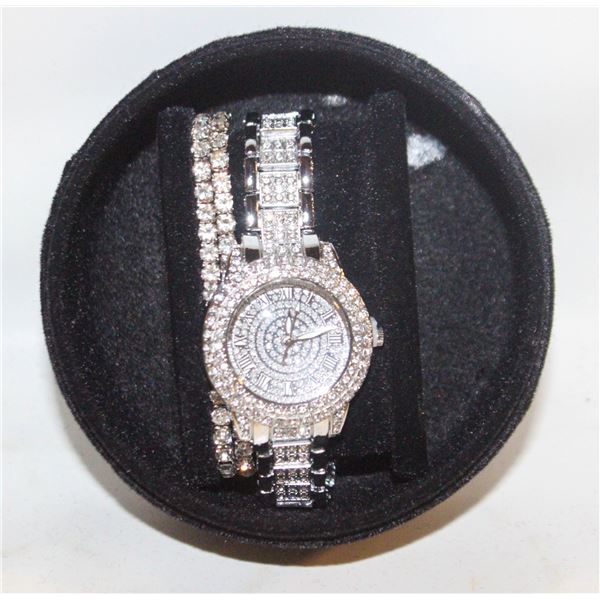 NEW 3PCS WOMEN'S WATCH AND BRACELET