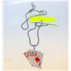 Image 1 : NEW POKER PLAYING CARDS CRYSTAL NECKLACE